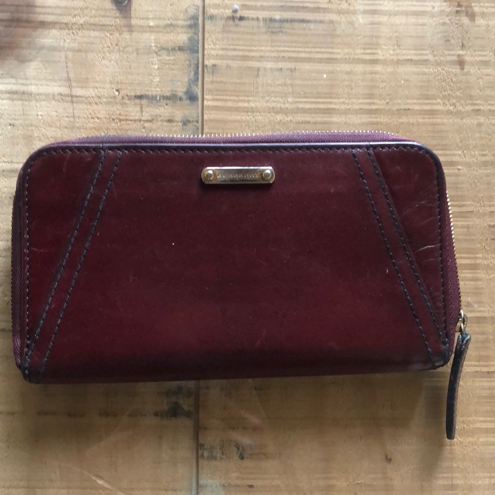 Burgundy wallet used